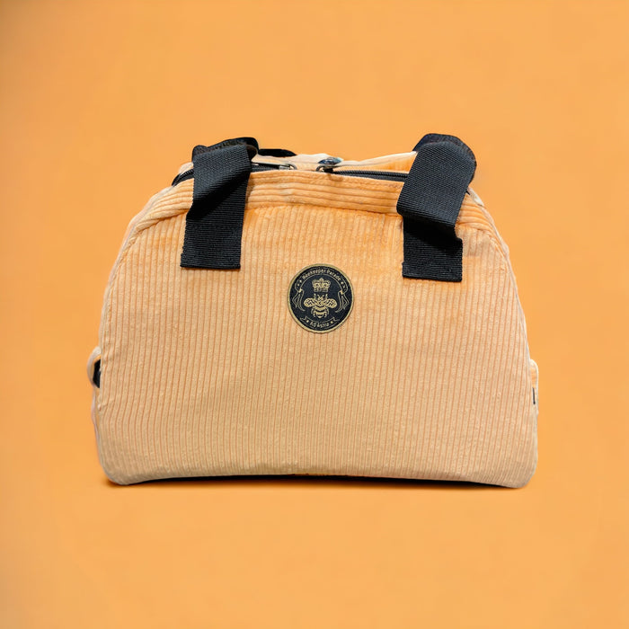 The Panda Fluoro Orange 🍊 Corduroy 🐼 BeeKeeper Lunch Bag
