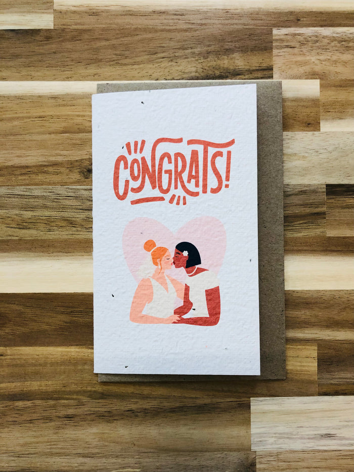 The 'Congrats' Wedding I Card (that grows)