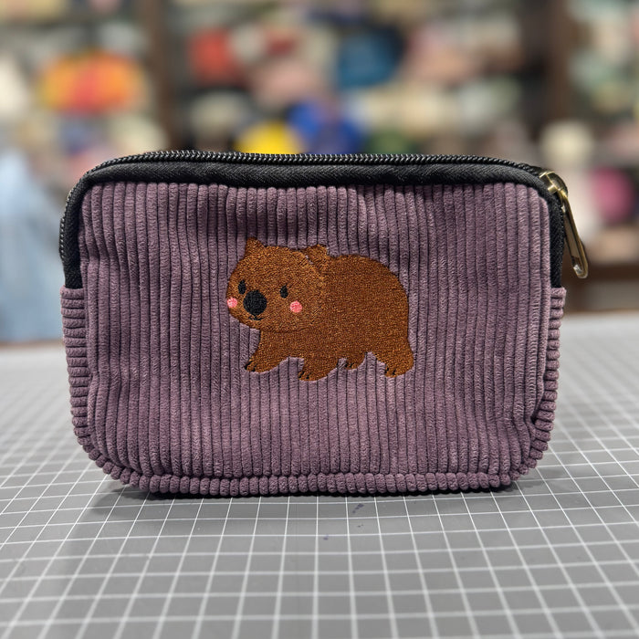 The Wombat 🇦🇺 on Purple Corduroy Phone + Passport Sleeve