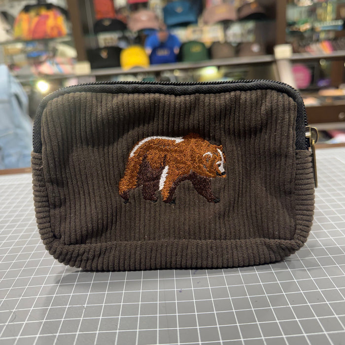 The Bear 🐻 on Brown Corduroy Phone + Passport Sleeve