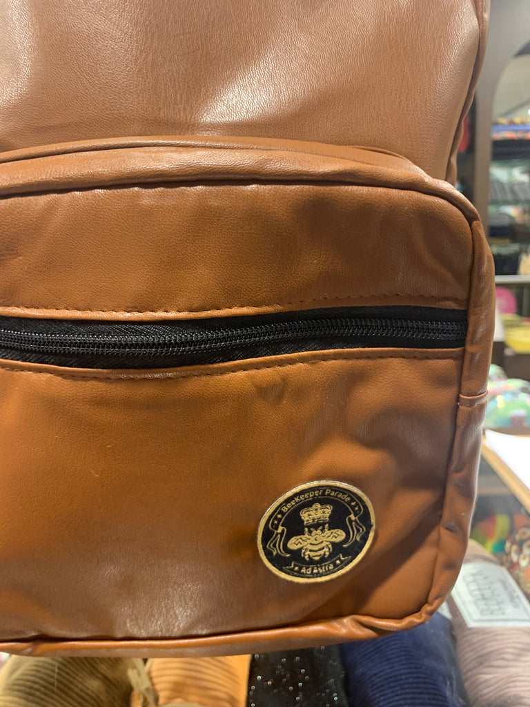 VEGAN LEATHER TAN Mini-Royal BeeKeeper Backpack