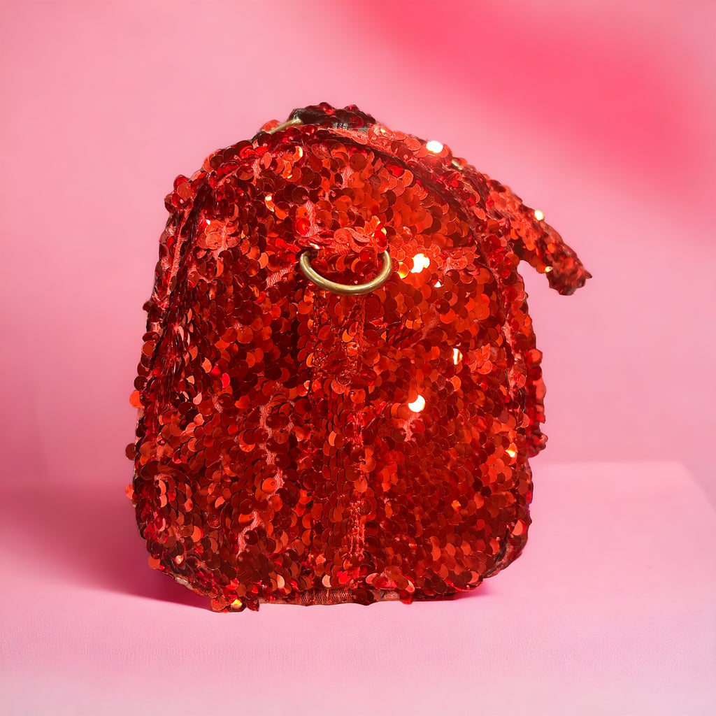 The Red Sequin BeeKeeper Mini Carry All Handbag