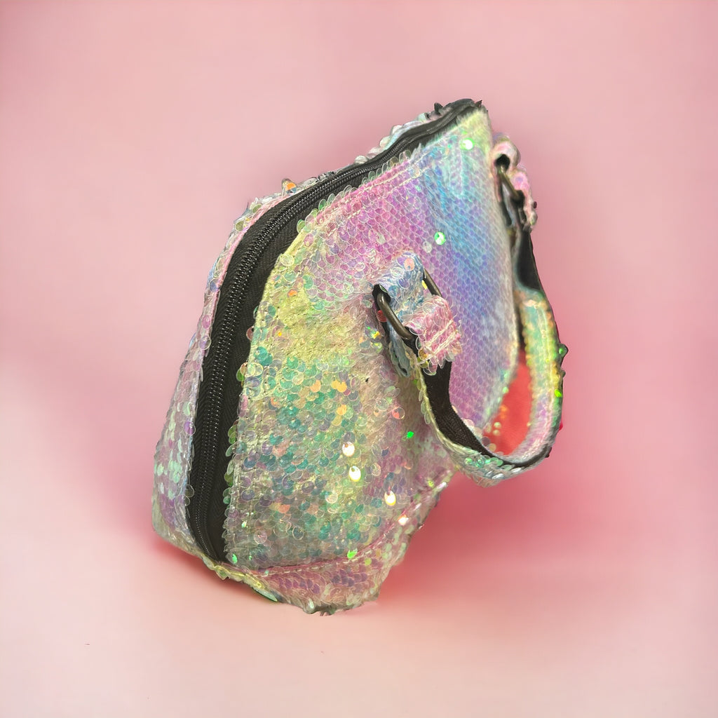 The Iridescent Sequin BeeKeeper Clam Shell Handbag