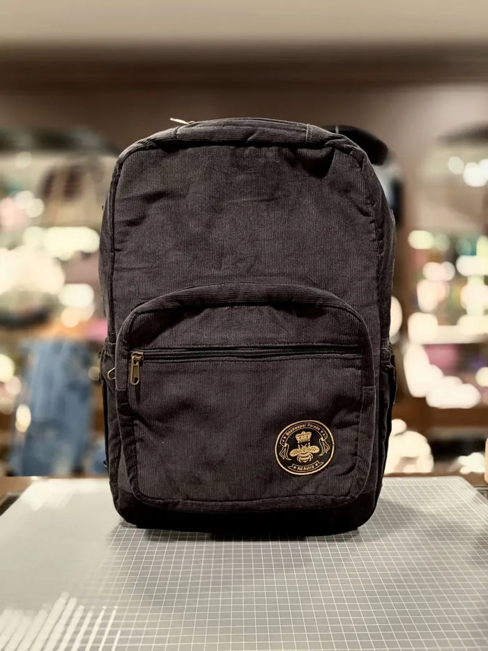 The Panda Black (Corduroy) 🐼 Royal BeeKeeper Backpack (Masterpiece Range)