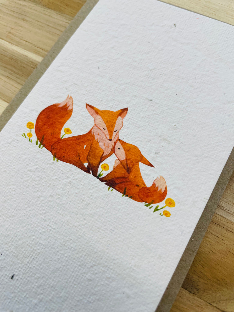 The Fox Family 🦊 Card (that grows)