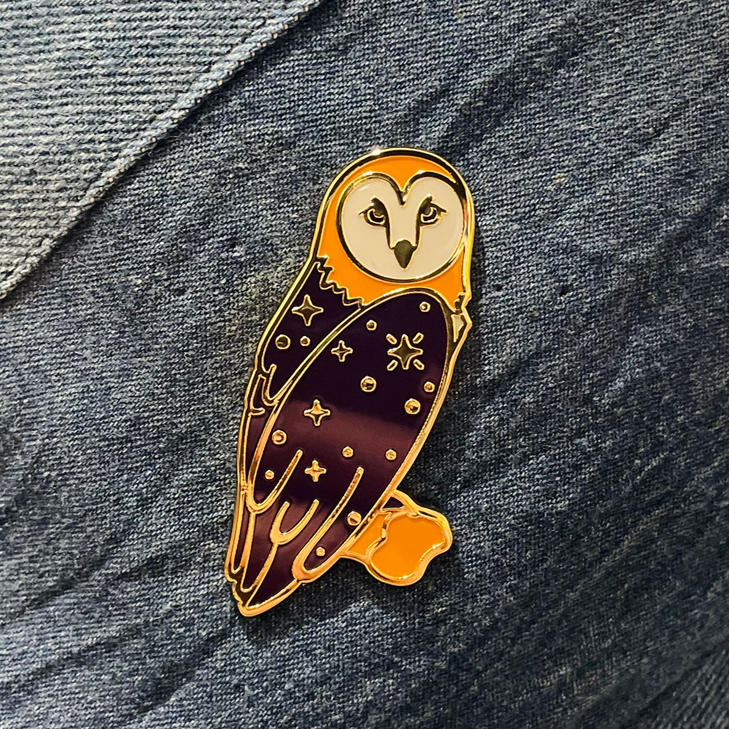 BeeKeeper Parade's Celestial Barn Owl Pin 🦉