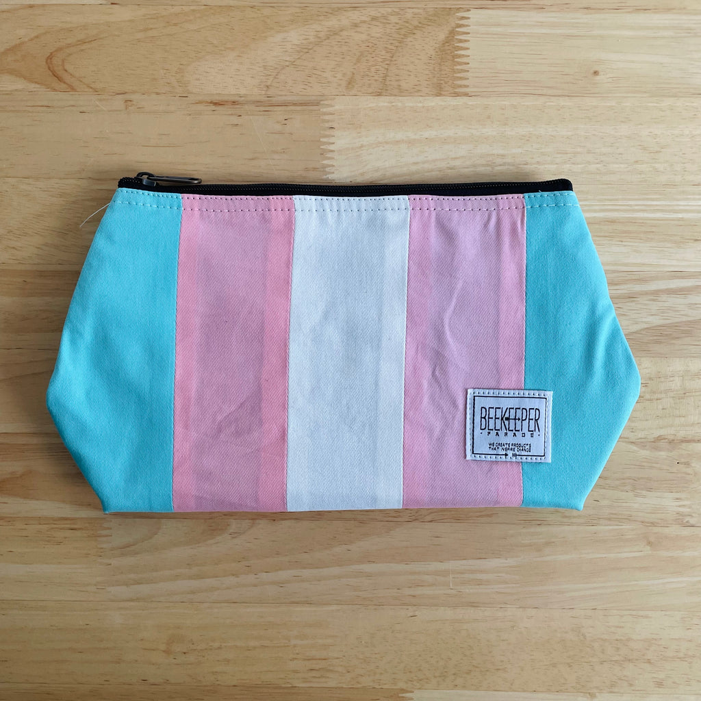 💖PREORDER: The Trans Pride 🏳️⚧️ Large Toiletry + Makeup Bag