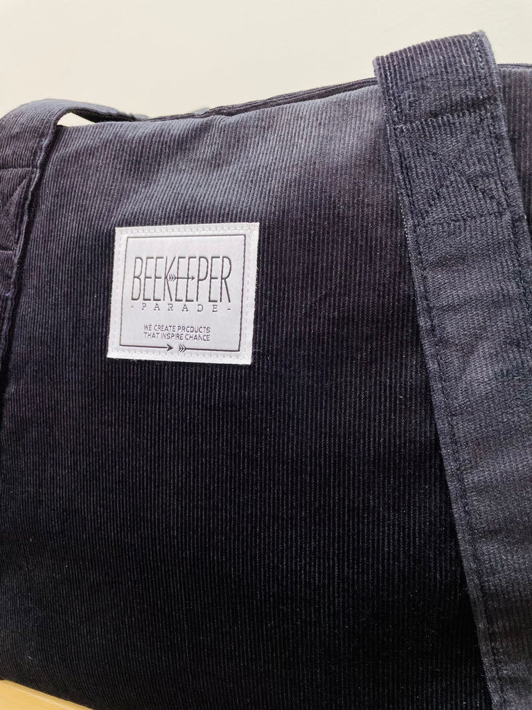 The Panda Black Corduroy 🐼  Medium BeeKeeper Weekender (Masterpiece)