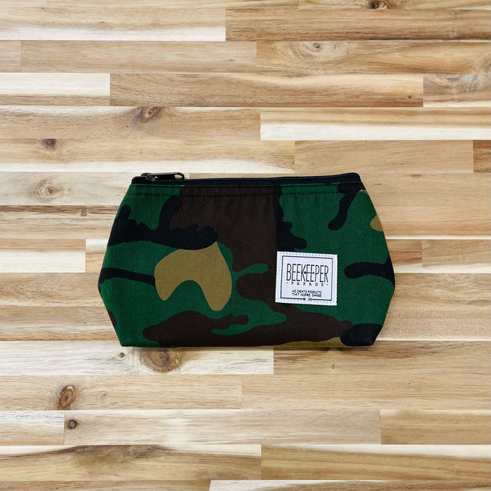 The Camouflage Small Toiletry + Makeup Bag