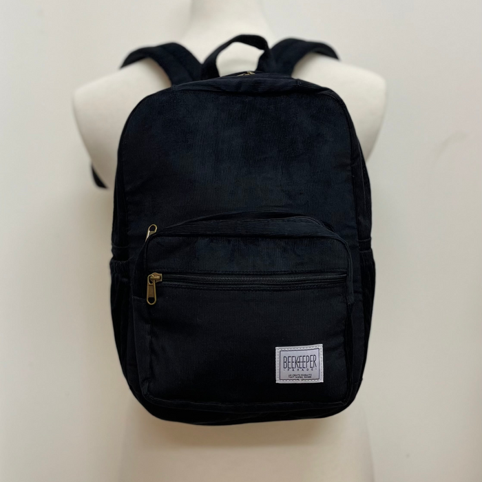 The Panda Black 🐼 Corduroy  Mini-Royal BeeKeeper Backpack