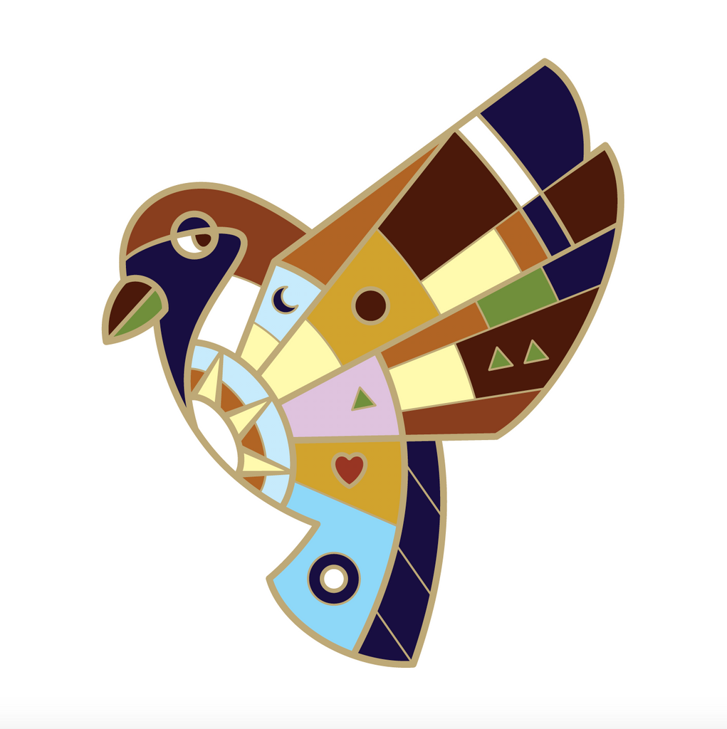BeeKeeper Parade's Magical Forest Sparrow Pin