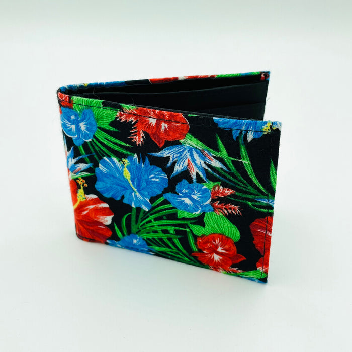 The Red + Blue Hibiscus BeeKeeper Wallet