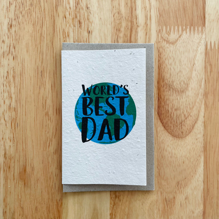 The 'WORLD’S BEST DAD' 🌏 Card (that grows)