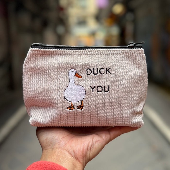 The Duck You (White) Small Toiletry + Makeup Bag