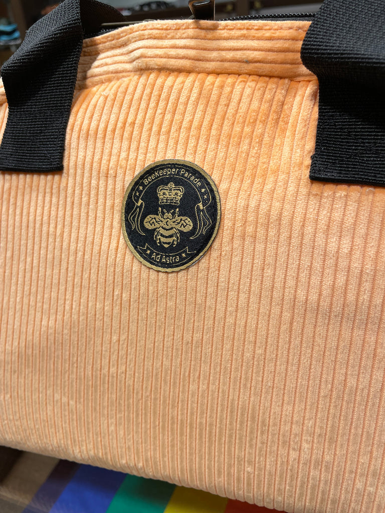 The Panda Fluoro Orange 🍊 Corduroy 🐼 BeeKeeper Lunch Bag