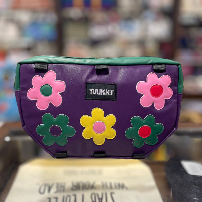 THE PURPLE FLOWER POWER 🌸 🌼  TUUKJET PANNIER CLASSIC BAG