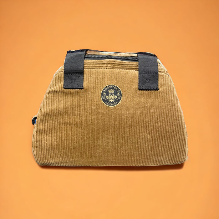The Panda Tan ☕️ Corduroy 🐼 BeeKeeper Lunch Bag