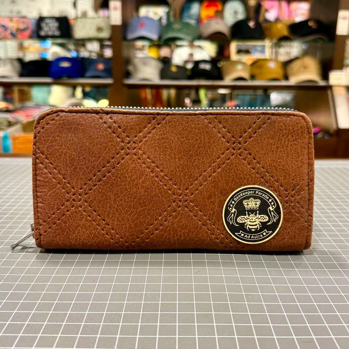 The Faux Leather Brown BeeKeeper Zip Purse