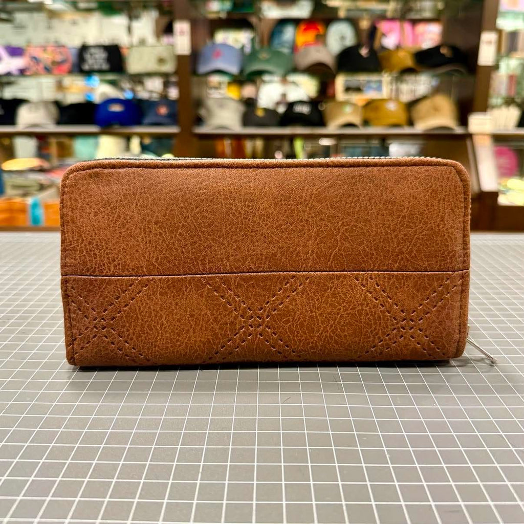 The Faux Leather Brown BeeKeeper Zip Purse