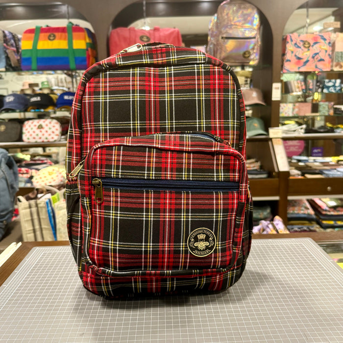 The Tartan RED+BLACK Mini-Royal BeeKeeper Backpack