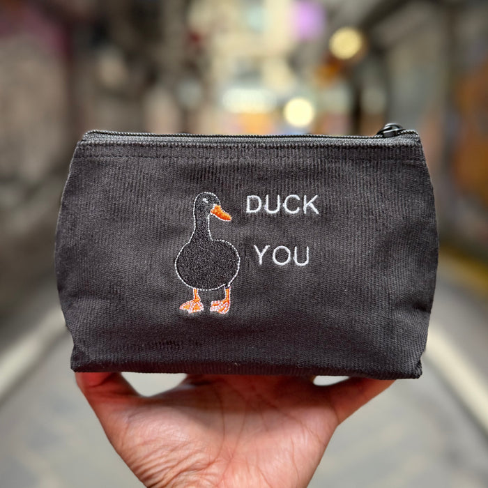 The Duck You (Black) Small Toiletry + Makeup Bag
