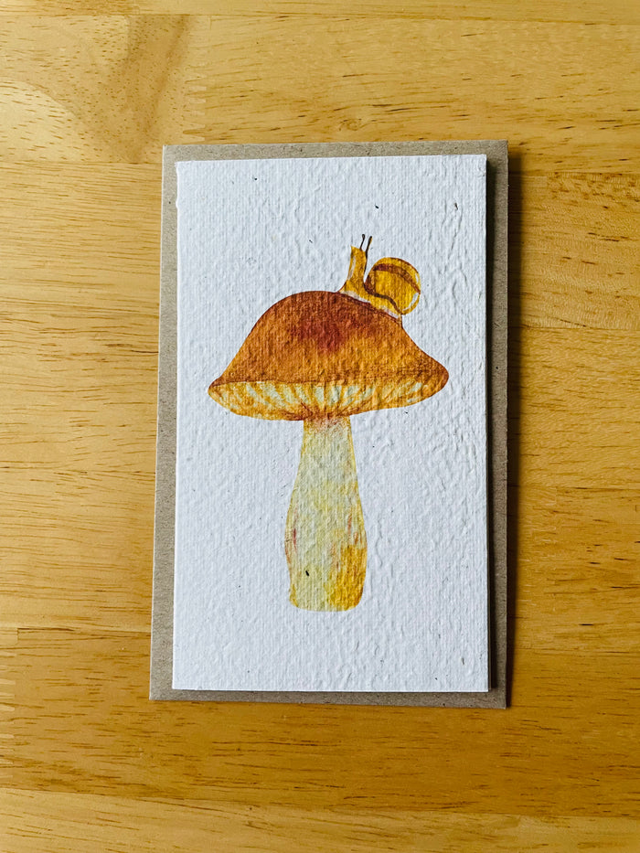 The Mushroom + Snail 🐌 Card (that grows)