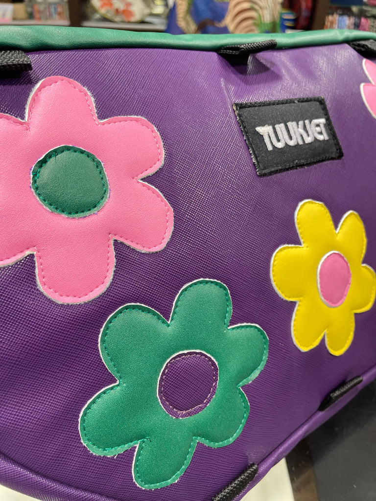 THE PURPLE FLOWER POWER 🌸 🌼  TUUKJET PANNIER CLASSIC BAG