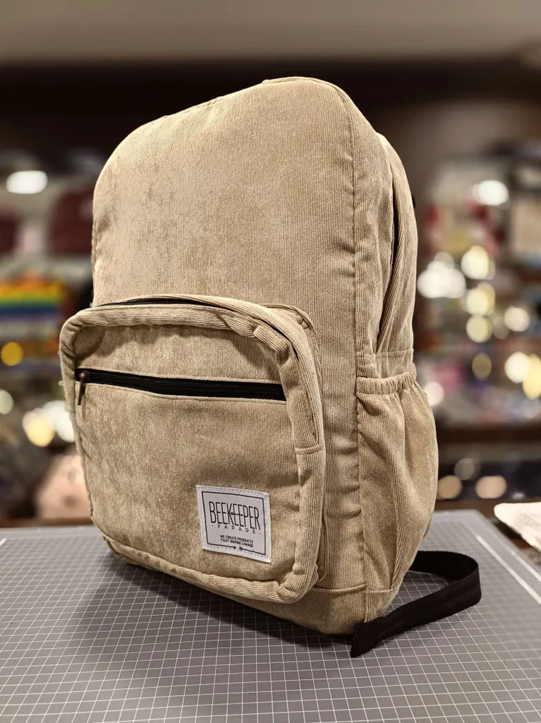 The Panda Mushroom 🍄 (Corduroy) Royal BeeKeeper Backpack (Masterpiece Range)