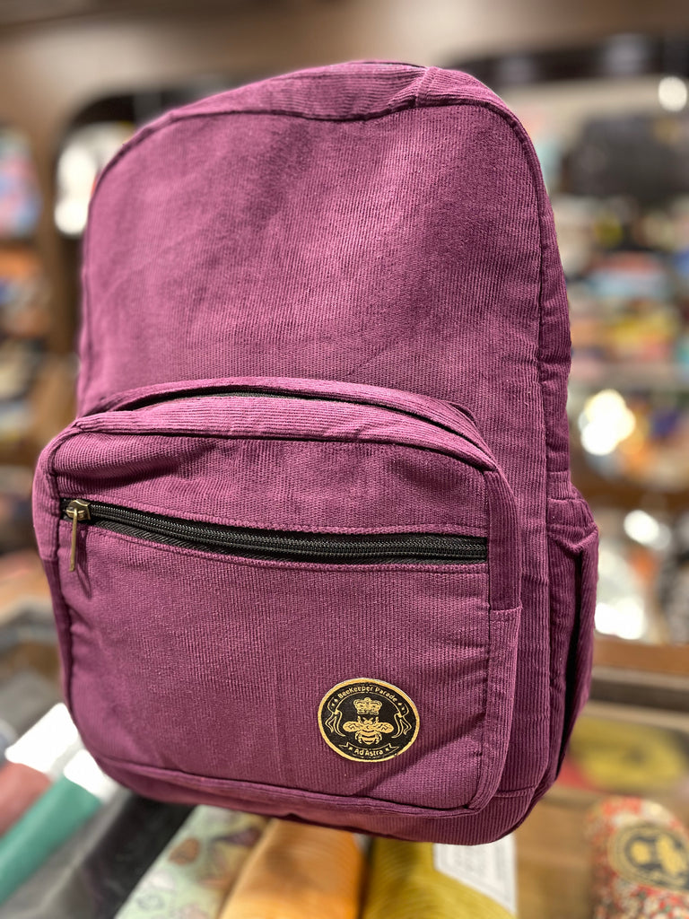 The Panda Purple 💜 Corduroy Mini-Royal BeeKeeper Backpack