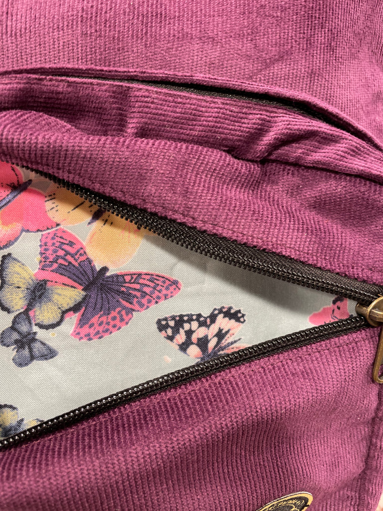 The Panda Purple 💜 Corduroy Mini-Royal BeeKeeper Backpack