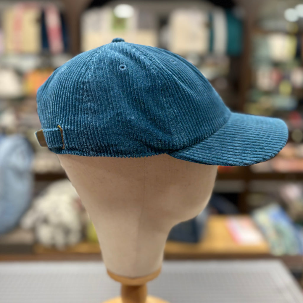 The Shrimp 🦐 Embroidered Corduroy Cap 🧢 (Slate Blue)