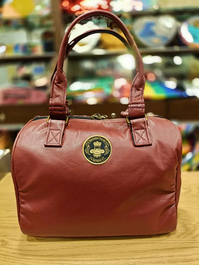 Vegan Leather Burgundy BeeKeeper Mini Carry All Handbag