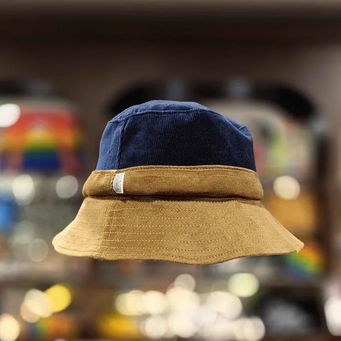 The Two Tone Navy + Tan Corduroy BeeKeeper Bucket Hats