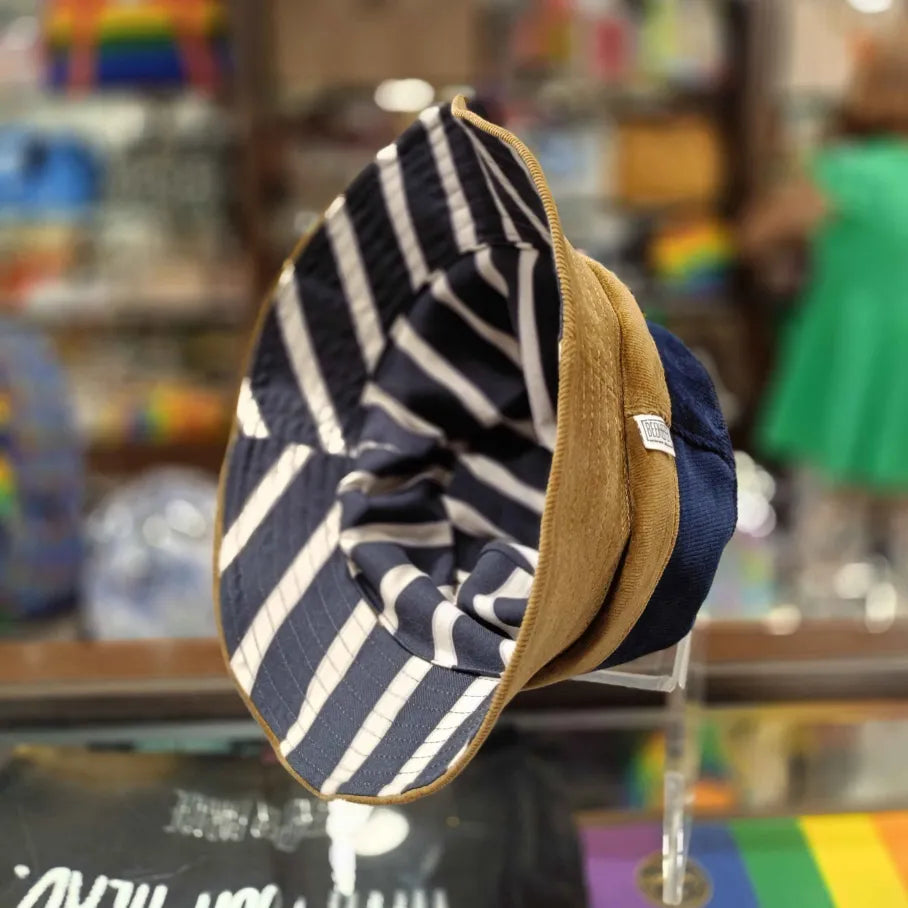 The Two Tone Navy + Tan Corduroy BeeKeeper Bucket Hats