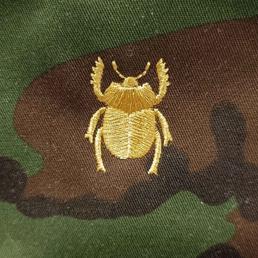 The Beetle on Camo 🪲 BeeKeeper Pouch (Small) Embroidered Collection 🪡