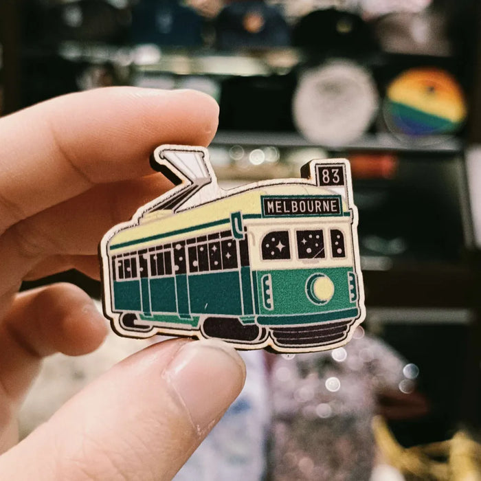 Wooden 🍂 Tram 🚃 Pin