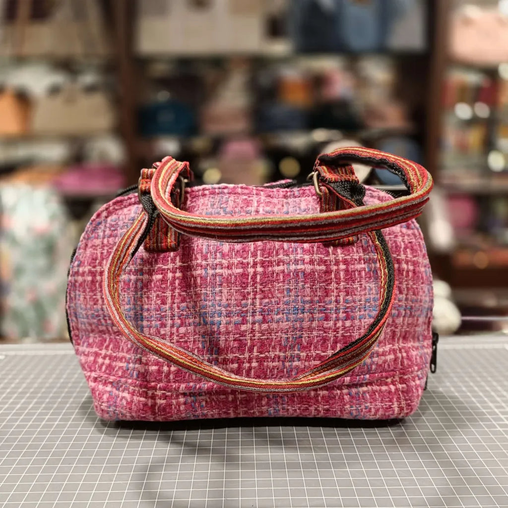 The Fuchsia Tweed BeeKeeper Clam Shell Handbag