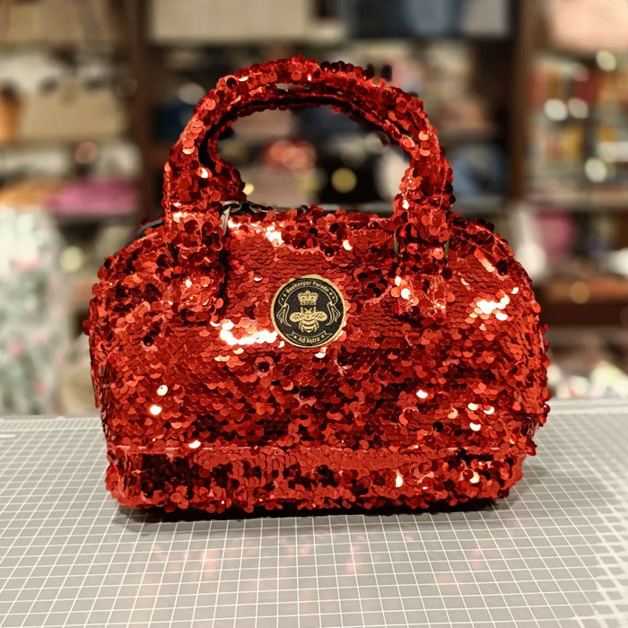 The Red Sequin BeeKeeper Clam Shell Handbag