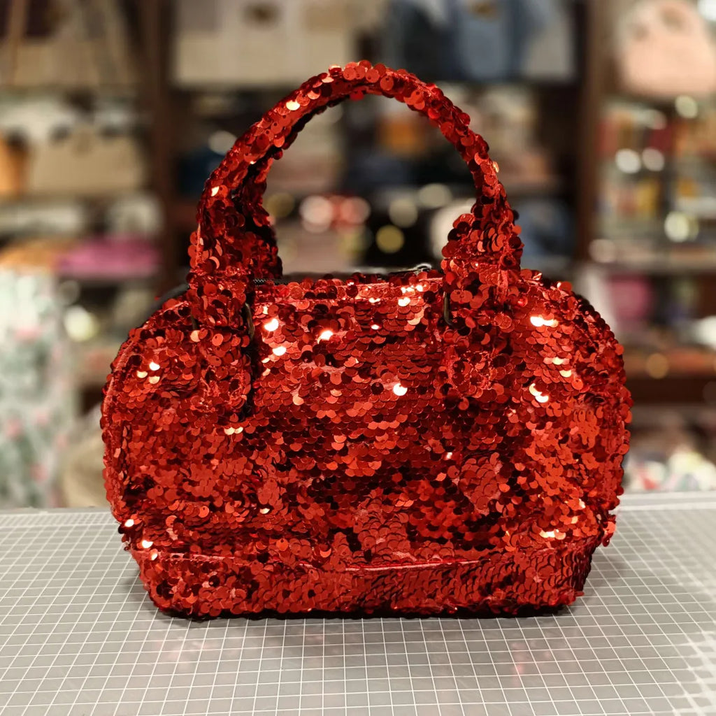 The Red Sequin BeeKeeper Clam Shell Handbag