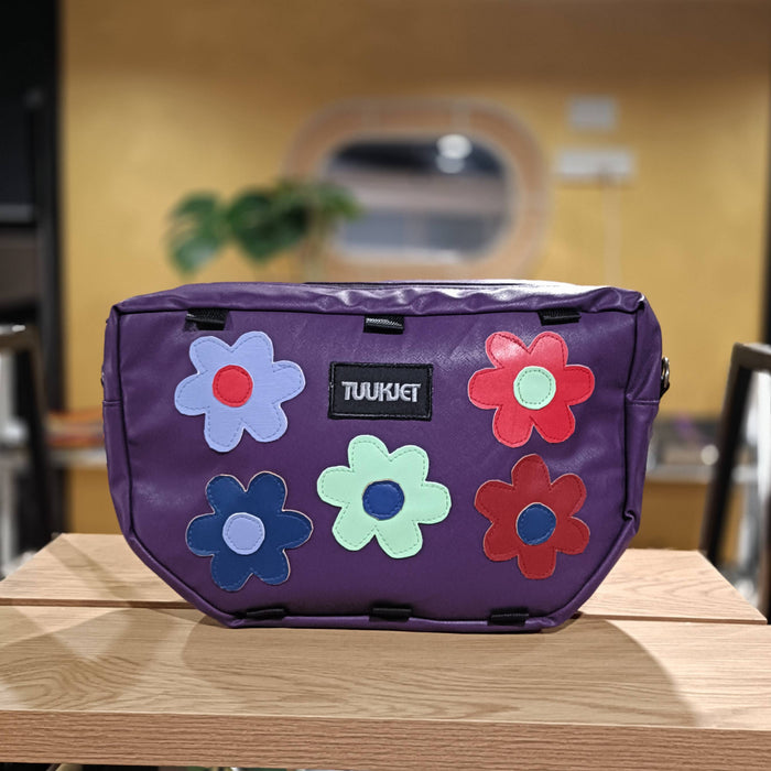 THE PURPLE FLOWER POWER 🌸 🌼  TUUKJET PANNIER CLASSIC BAG
