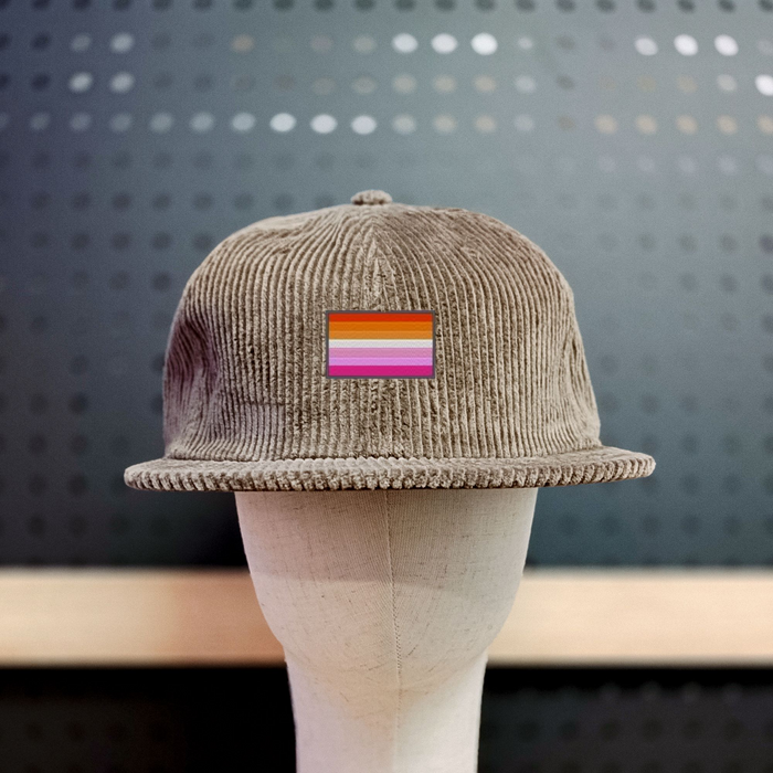 Lesbian Flag 🧡🤍💖 on AS Hat | Pride Collection 🌈 | Embroidered Collection 🪡