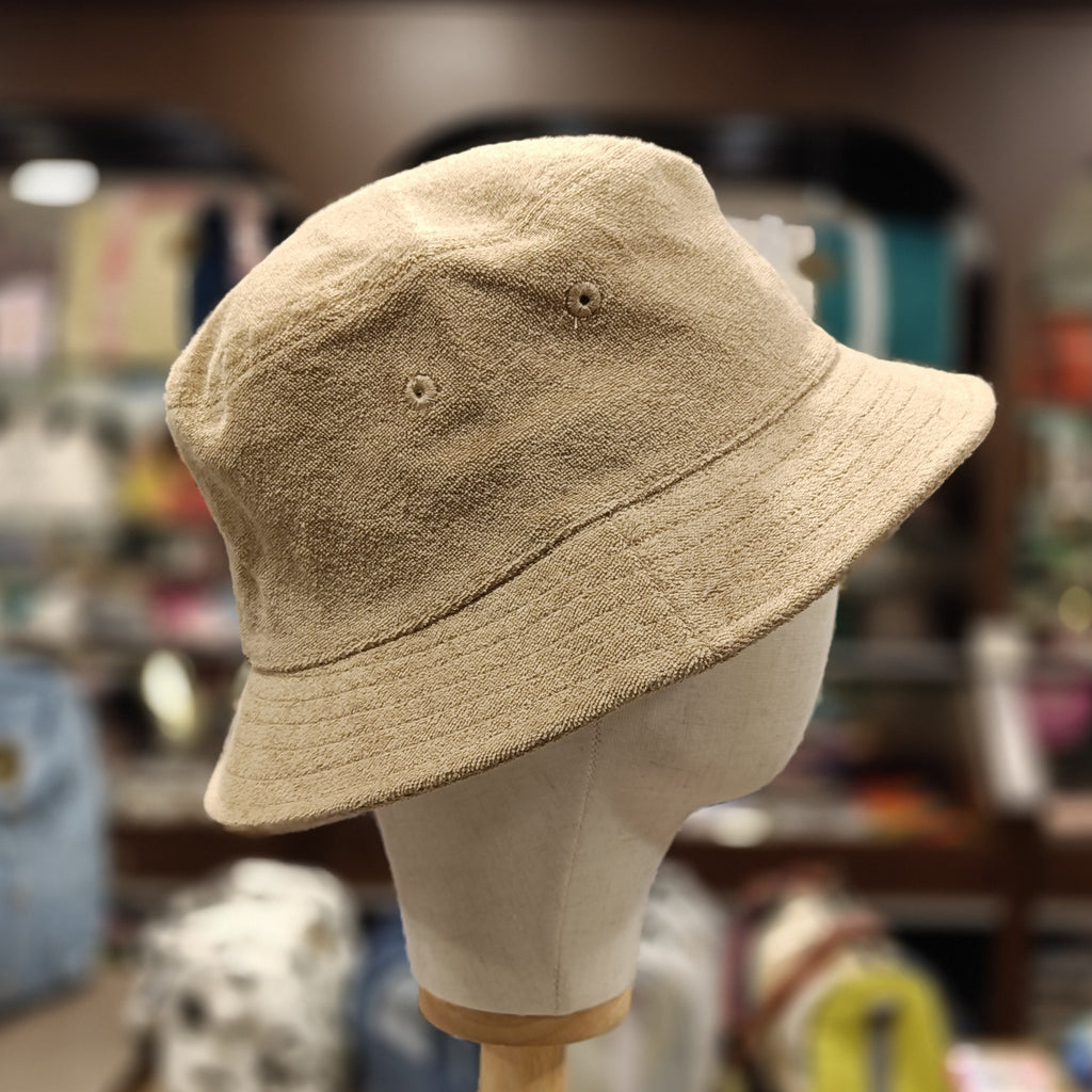 The Duck 🦆 Embroidered Terry Bucket Hat 🧢 (Sandy Brown)