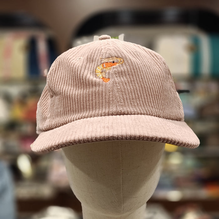 The Shrimp 🦐 Embroidered Corduroy Cap 🧢 (Dusty Pink)