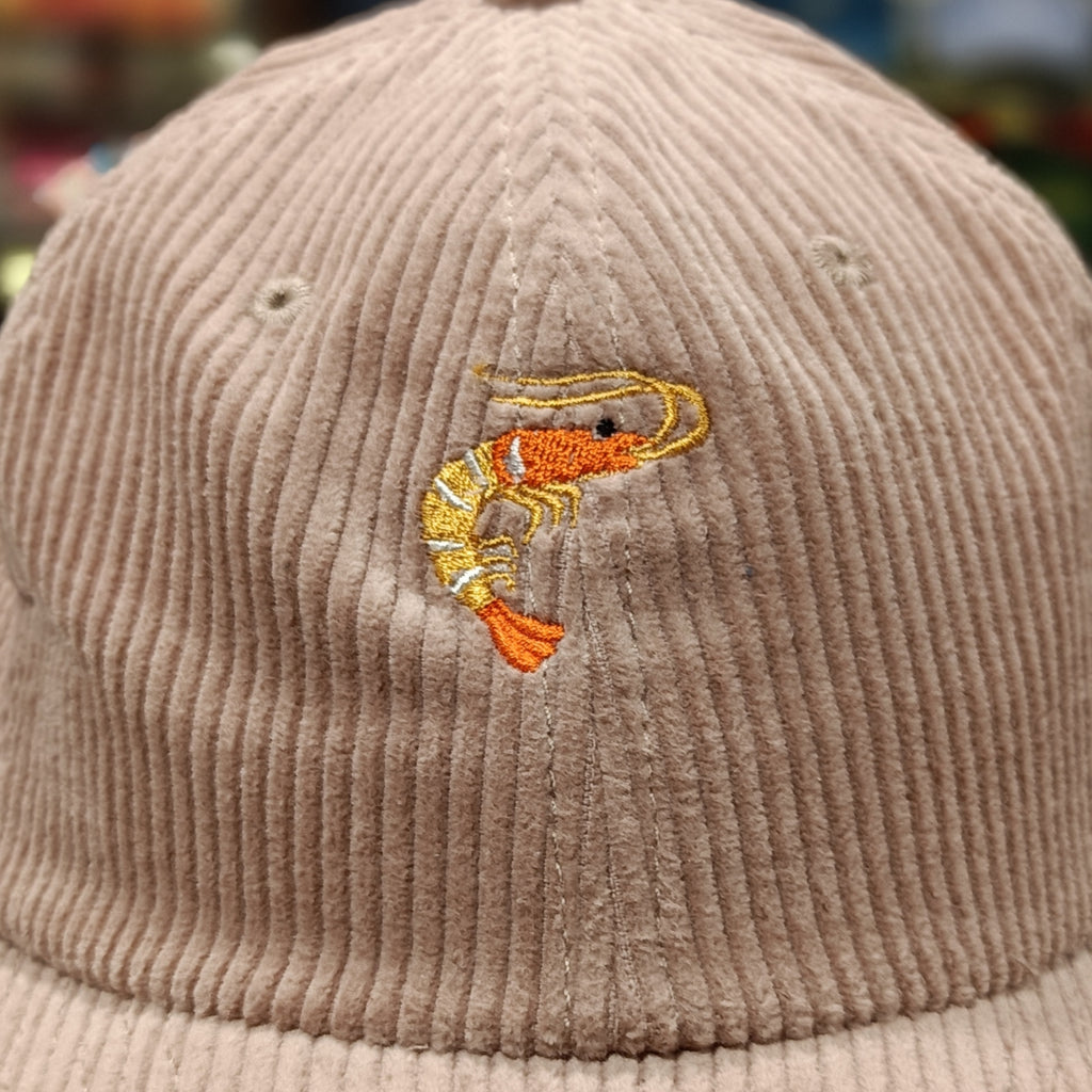 The Shrimp 🦐 Embroidered Corduroy Cap 🧢 (Dusty Pink)