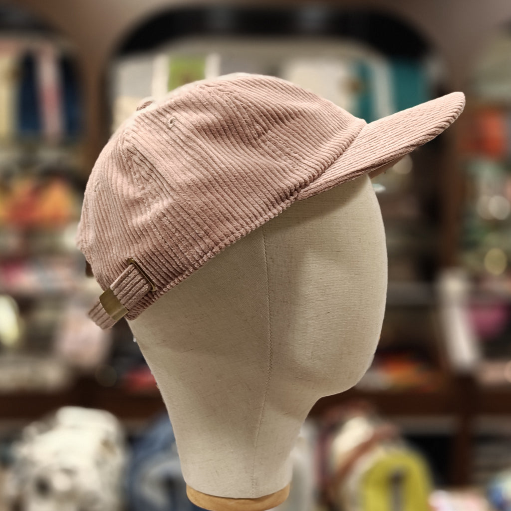 The Goose 🦢 Embroidered Corduroy Cap 🧢 (Dusty Pink)