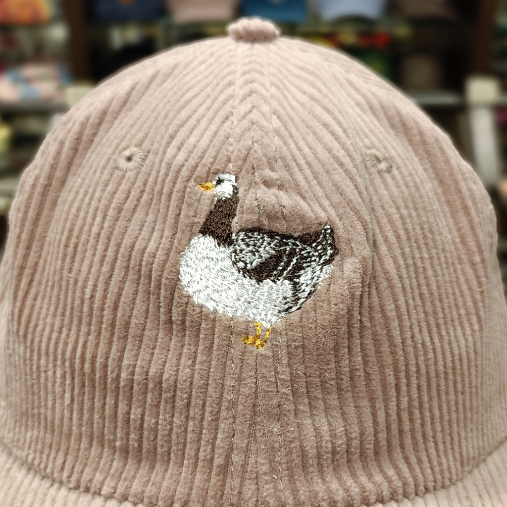 The Goose 🦢 Embroidered Corduroy Cap 🧢 (Dusty Pink)