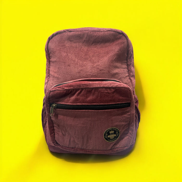 The Panda Merlot 🍷 Corduroy 🐼 Mini-Royal BeeKeeper Backpack