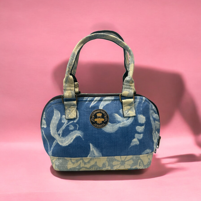 The Blue Blossom BeeKeeper Clam Shell Handbag