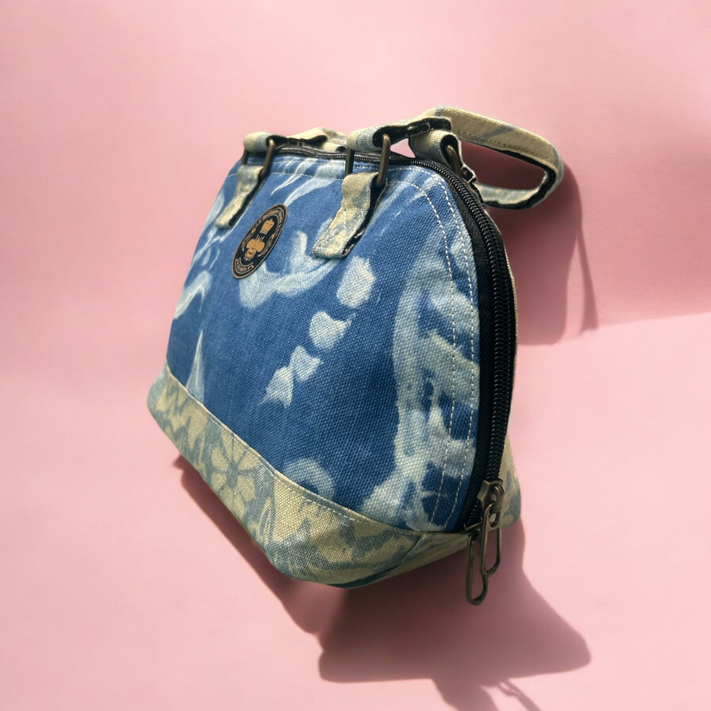 The Blue Blossom BeeKeeper Clam Shell Handbag