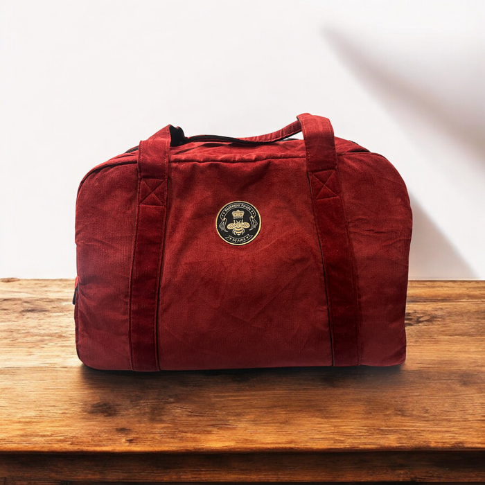 The Panda Red 🍒 Corduroy 🐼 Large BeeKeeper Weekender (Masterpiece)